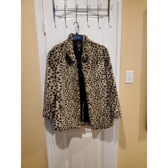 Victorias Secret Cheetah Faux Fur Coat XS Excellent - Picture 1 of 12